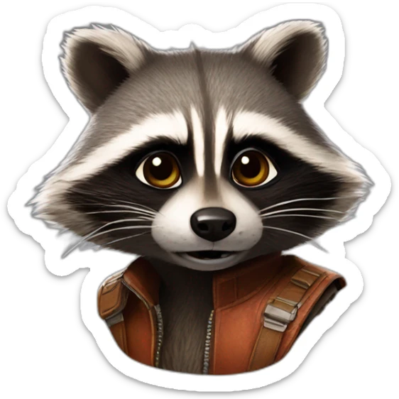 Raccoon from the movie Guardians of the Galaxy sticker