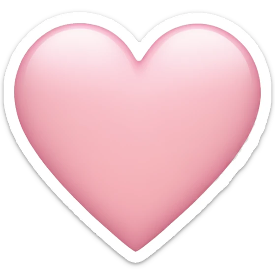 Light pink heart sticker