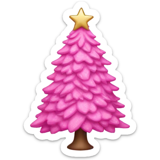 Pink Christmas Tree sticker
