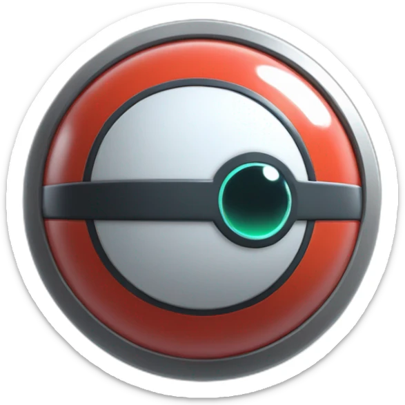 pokemon professor oak anime global trade station badge pokeball sticker