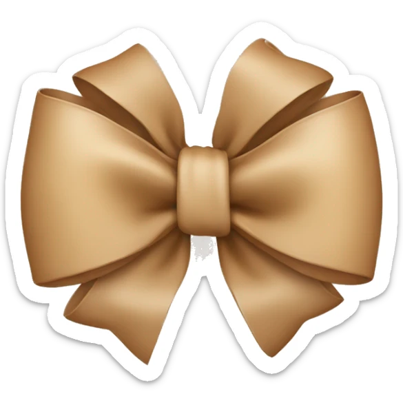 Tan bow sticker