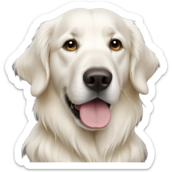 White Golden Retriever sticker