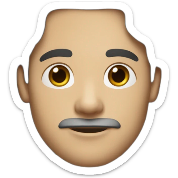 man with light skin tone and long dark hair down to his chin with a wavy hairstyle and a thin nose wearing a long gray scarf sticker