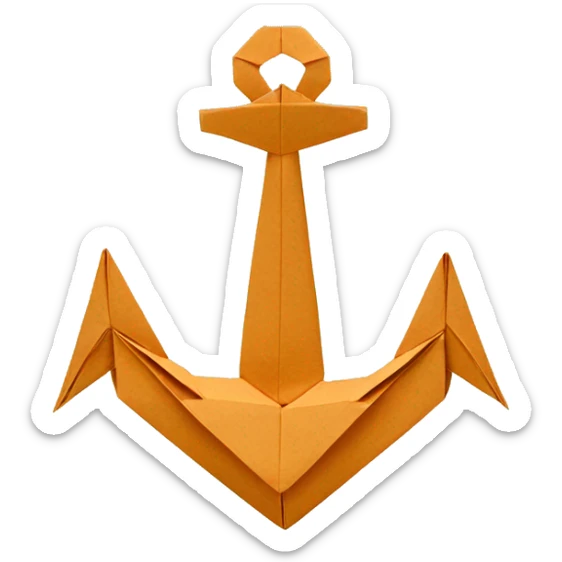 origami anchor sticker