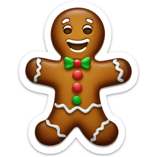 gingerbread man sticker
