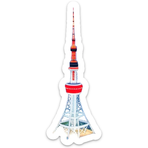 N Seoul Tower Landmark Emoji – Showing the tower atop Namsan Mountain with city lights in the background. sticker