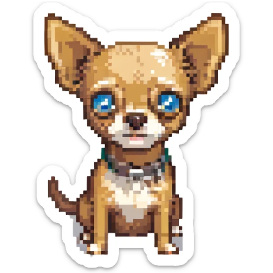 black and tan chihuahua sticker