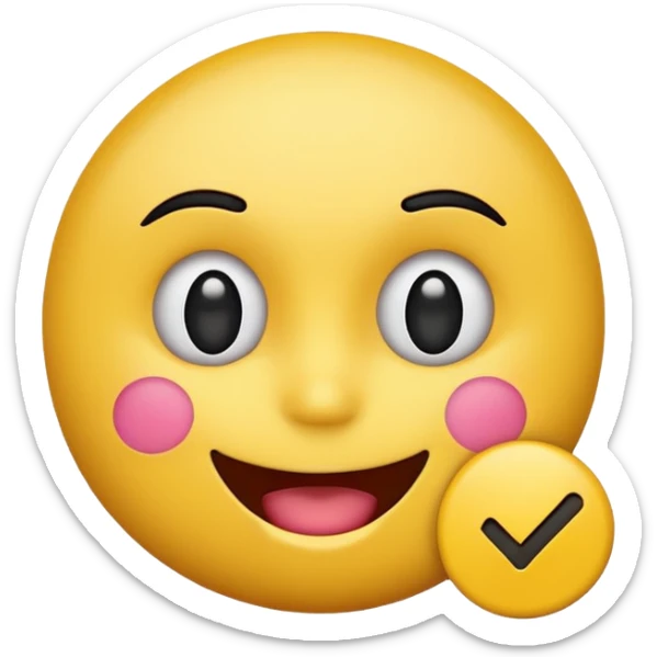 TikTok certification meme emoji, playful and humorous, inspired by popular TikTok memes sticker