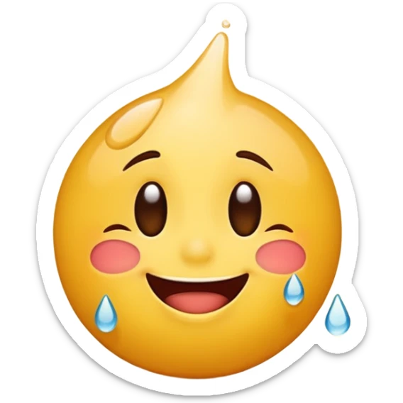 Make a funny emoji but like they are dying of laughter and make it relatable  sticker
