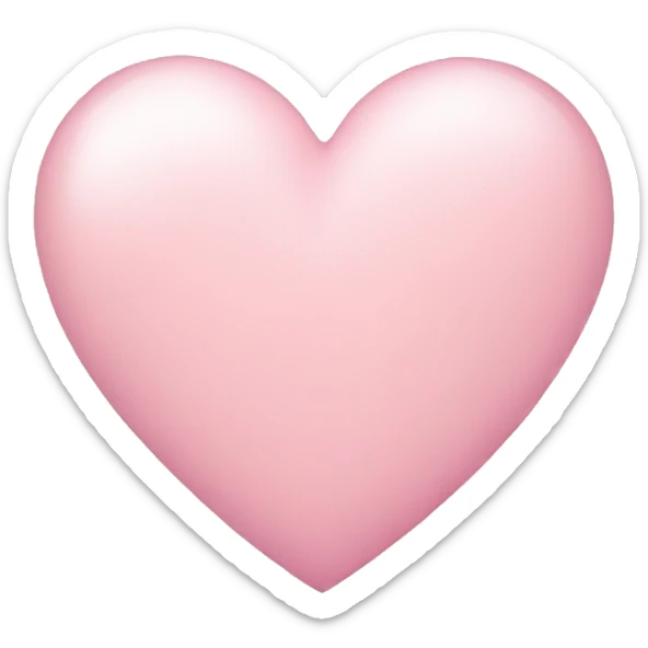 Light Pink heart sticker