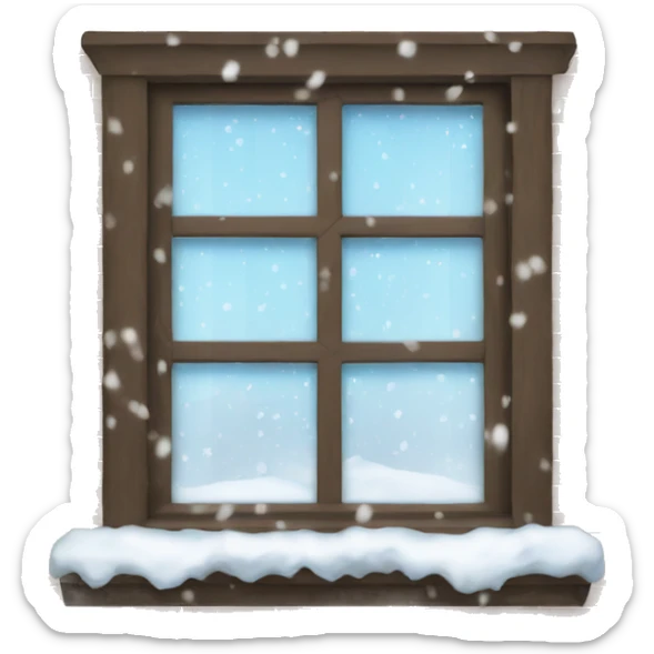Snow window sticker