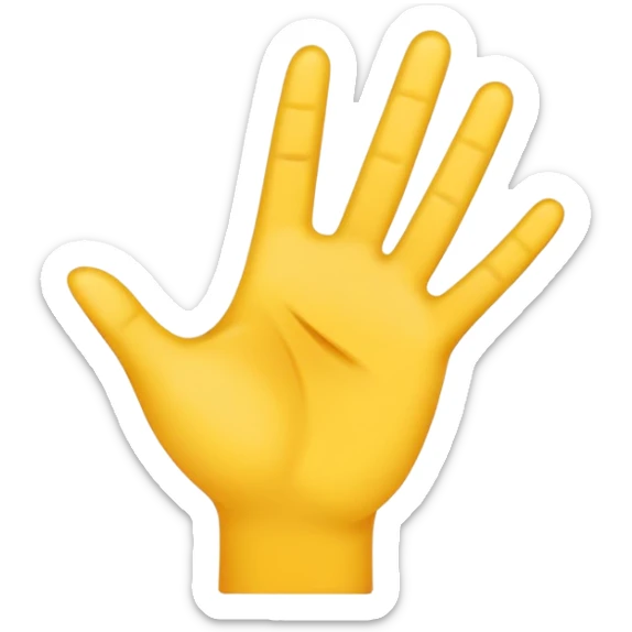 Erstelle mir ein Emoji von einer Hand die das bekannte yvl Handzeichen zeigt  sticker