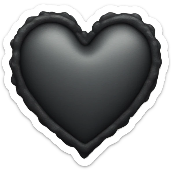 black heart sticker