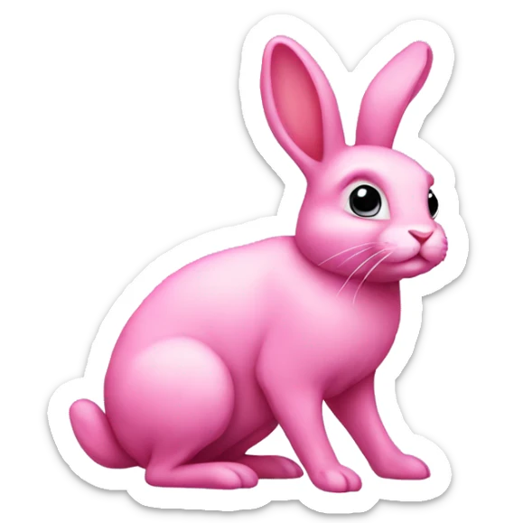 Pink bunny fully body sticker