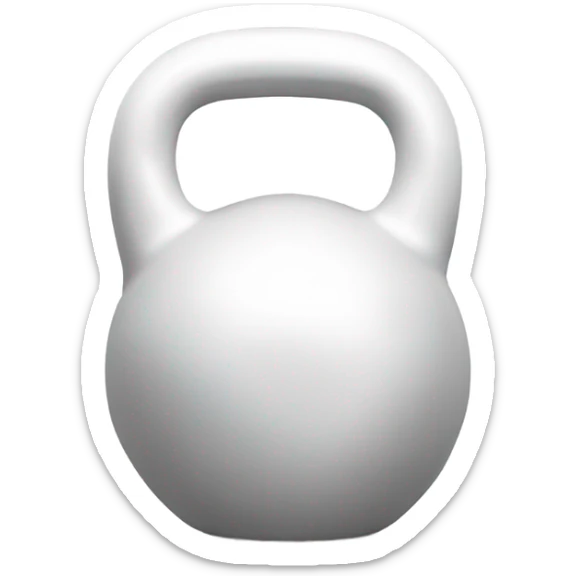 Withe kettlebell sticker