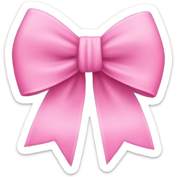 Pink bow sticker