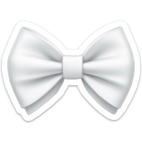 White bow sticker
