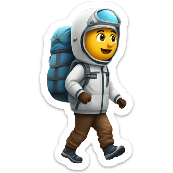Andiamo a fare una passeggiata In montagna spaziale sticker
