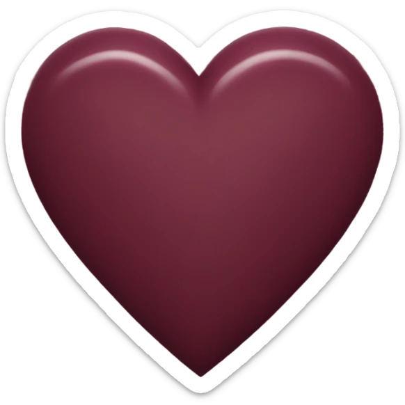 Burgundy heart sticker
