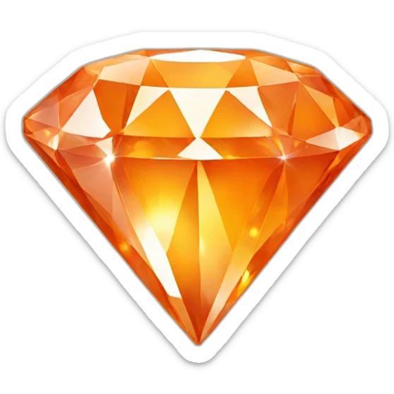 diamond orange sticker