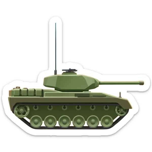 Tank in desert sticker