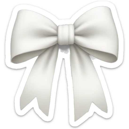 White bow  sticker