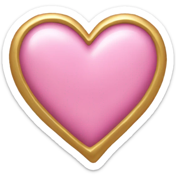 a pink gold heart sticker