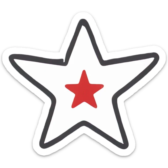 A flag emoji of a horizontal tricolor of black, white, and purple. In the center of the flag is a red five-pointed star sticker