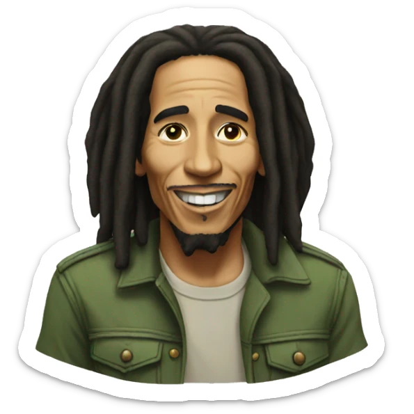 bob marley sticker