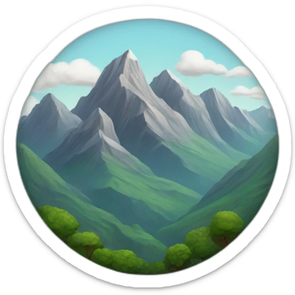 mountains sticker
