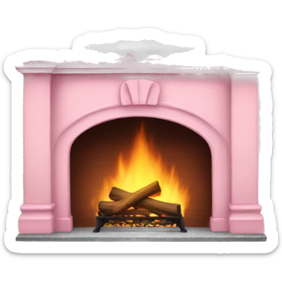 Winter Pink FirePlace sticker