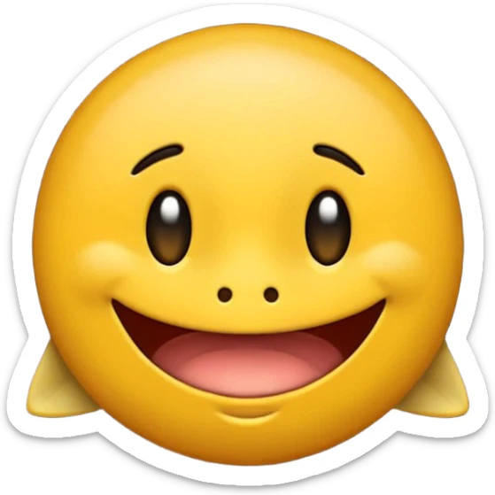 Emoji Sigma con mewing,una mandíbula muy marcada y con una ceja levantada y la otra abajo sticker