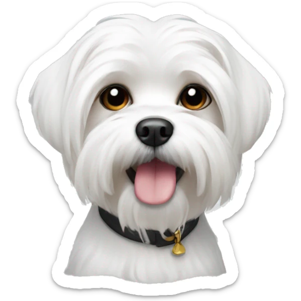 white maltese sticker