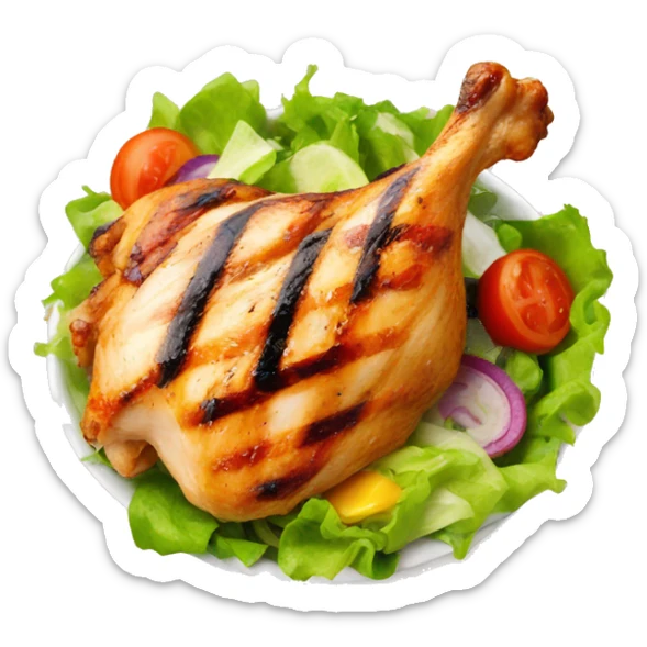 Grilled chicken with salad sticker