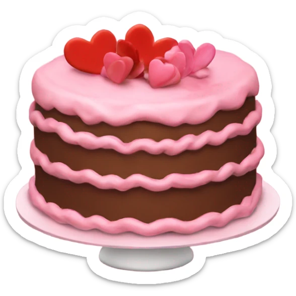 valentine cake sticker
