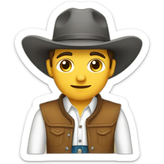 French-cowboy sticker