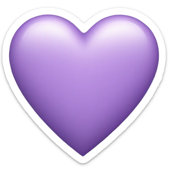 light purple heart sticker