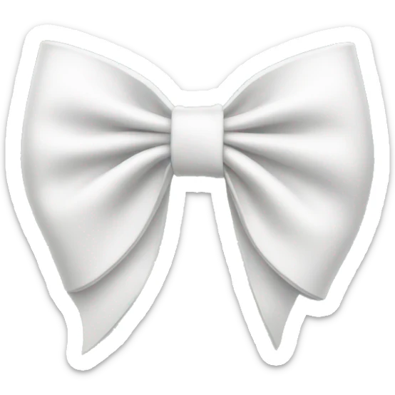 White bow sticker
