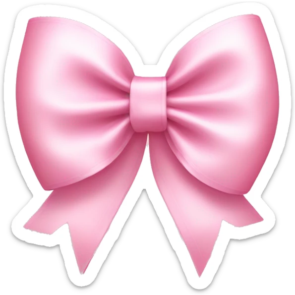 light pink ribbon bow sticker