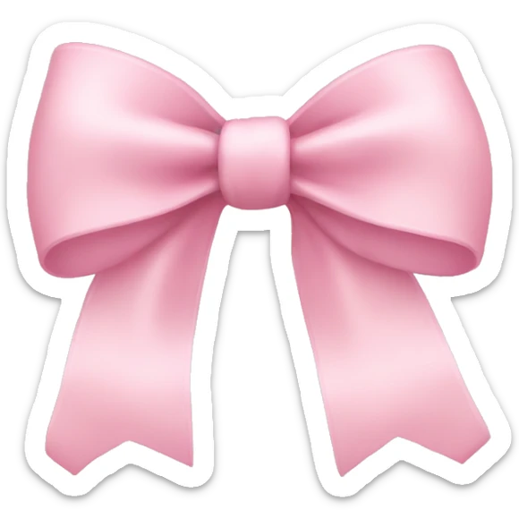 Light pink bow sticker