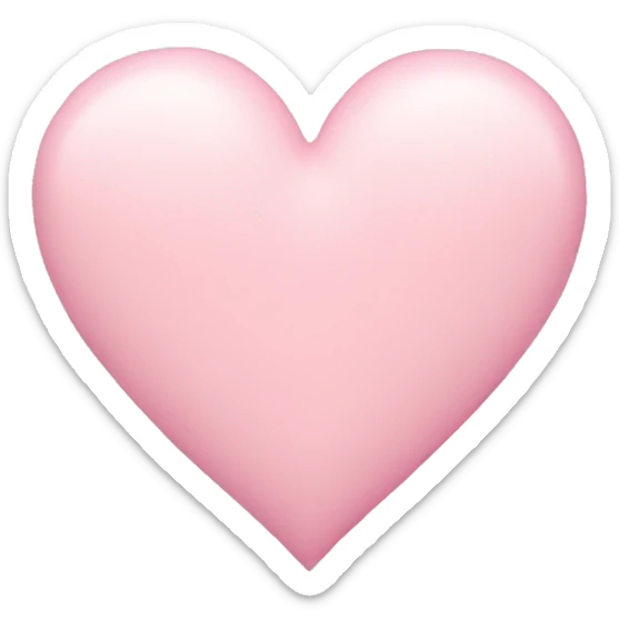 Pastel pink heart sticker