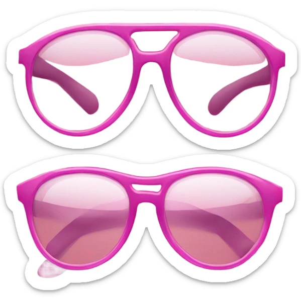 Pink glasses sticker