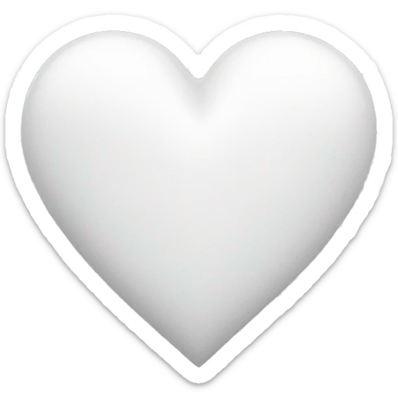 White heart sticker