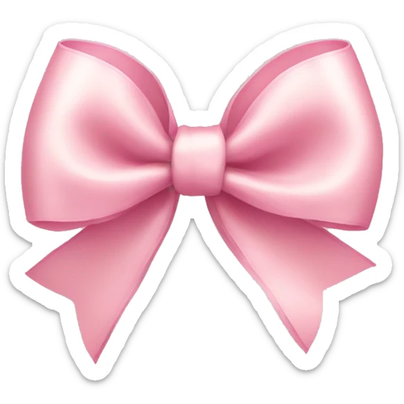 light pink ribbon bow sticker