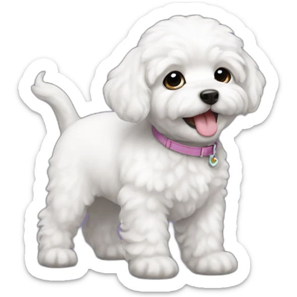 bichon puppy sticker