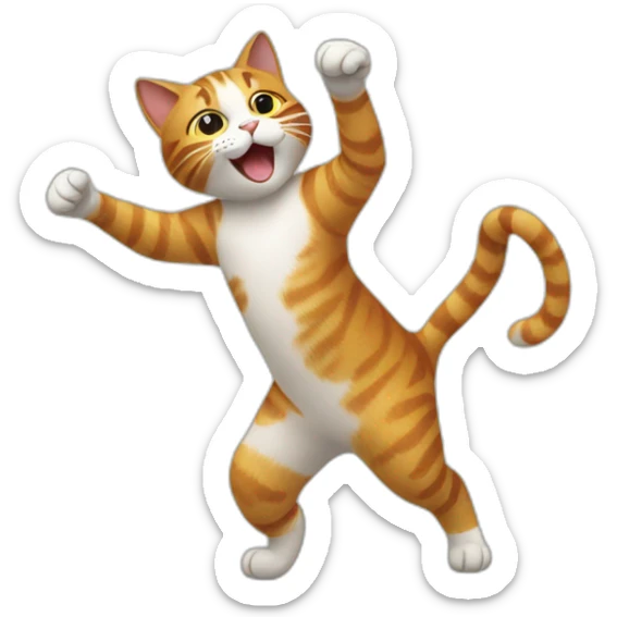 cat dancing sticker