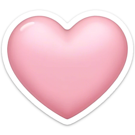 light pink heart sticker