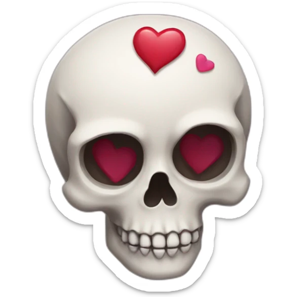 love skull sticker