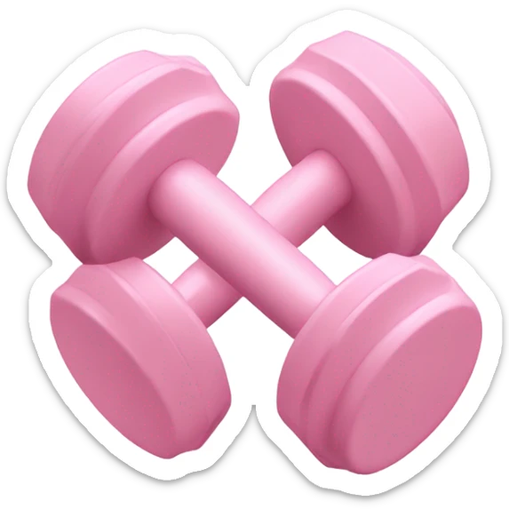 Two light Pastel pink dumbbells  sticker