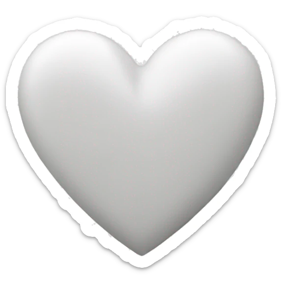 White heart  sticker